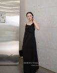13v12 Linen strappy dress with back cut-out