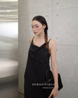 13v12 Linen strappy dress with back cut-out