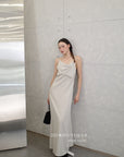 13v12 Linen strappy dress with back cut-out