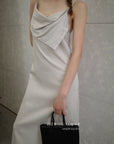 13v12 Linen strappy dress with back cut-out