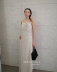 13v12 Linen strappy dress with back cut-out