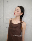 13v12 Linen strappy dress with back cut-out