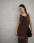 13v12 Linen strappy dress with back cut-out