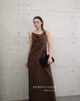 13v12 Linen strappy dress with back cut-out