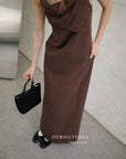 13v12 Linen strappy dress with back cut-out