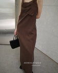 13v12 Linen strappy dress with back cut-out