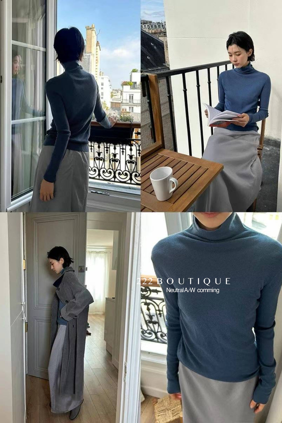 ROLLED NECK SWEATSHIRT - 96A1