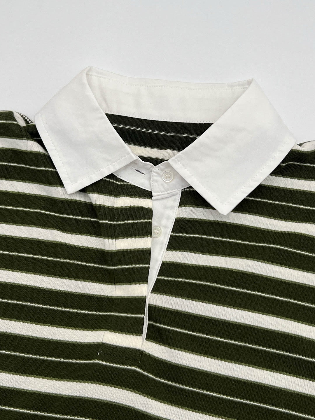17a32 Striped polo shirt with notch collar