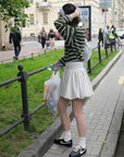 17a32 Striped polo shirt with notch collar