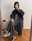 17a33 Trench coat with stand collar