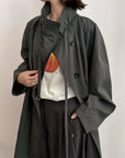 17a33 Trench coat with stand collar