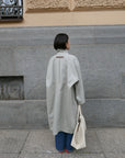 17a33 Trench coat with stand collar