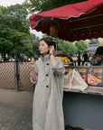 17a33 Trench coat with stand collar