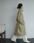 17a33 Trench coat with stand collar