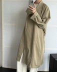 17a33 Trench coat with stand collar