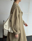 17a33 Trench coat with stand collar