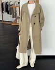 17a33 Trench coat with stand collar