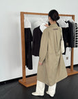 17a33 Trench coat with stand collar