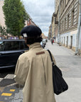 17a33 Trench coat with stand collar