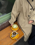 17a33 Trench coat with stand collar