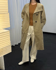 17a33 Trench coat with stand collar