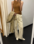 17a33 Trench coat with stand collar