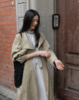 17a33 Trench coat with stand collar