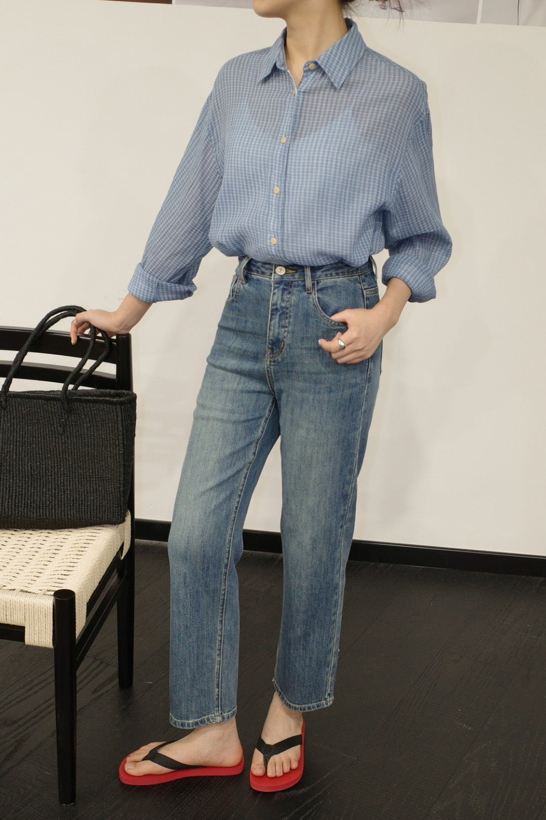 17q25 Basic baggy jeans