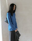 17a21 Basic long-sleeve Mongtoghi & cashmere top