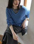17a21 Basic long-sleeve Mongtoghi & cashmere top