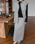 17a37 Basic fitted long-sleeve top in cashmere-cotton