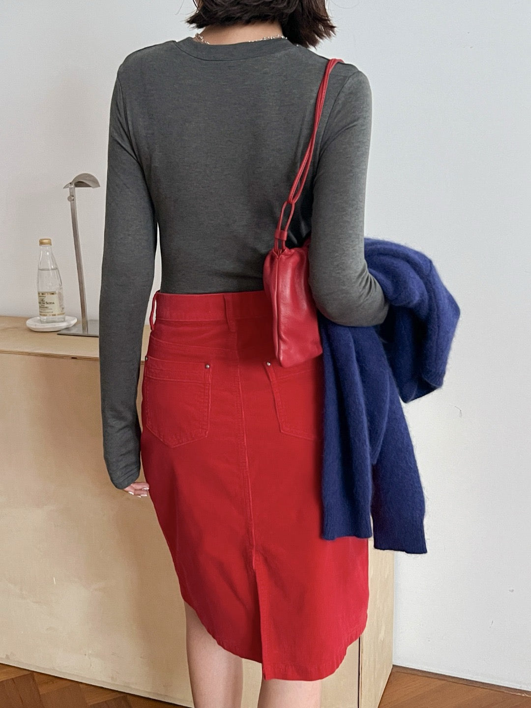 17a37 Basic fitted long-sleeve top in cashmere-cotton