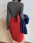 17a37 Basic fitted long-sleeve top in cashmere-cotton