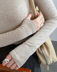 17a37 Basic fitted long-sleeve top in cashmere-cotton