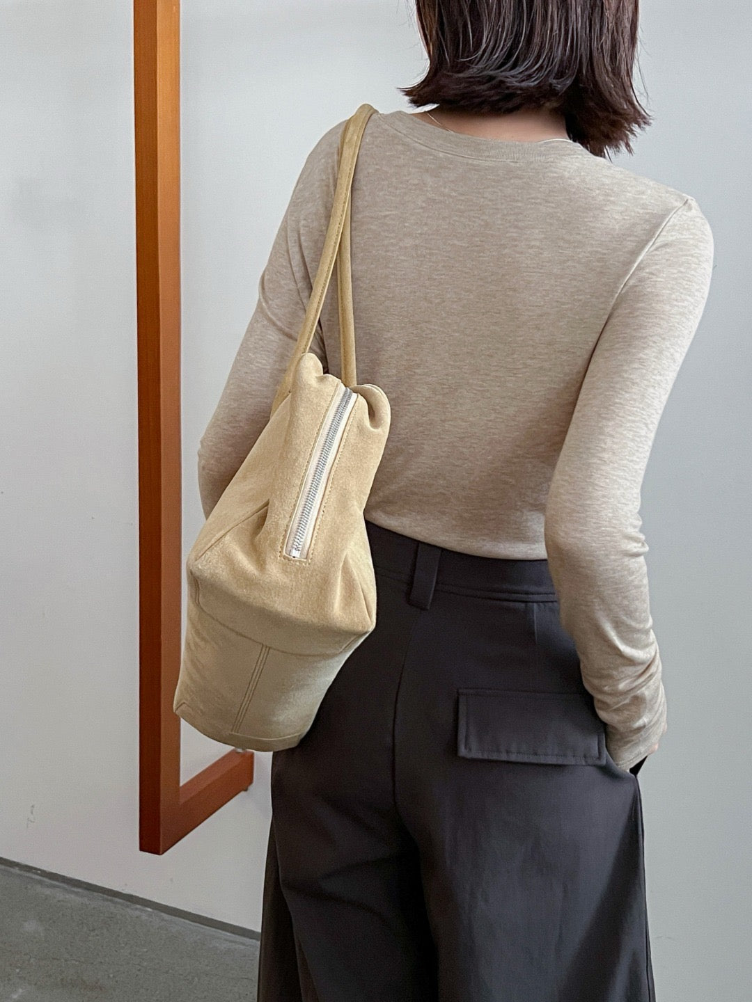 17a37 Basic fitted long-sleeve top in cashmere-cotton