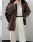 17a37 Basic fitted long-sleeve top in cashmere-cotton