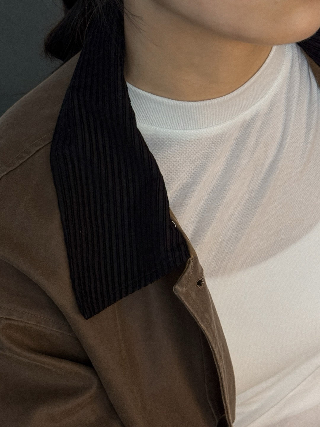 17a37 Basic fitted long-sleeve top in cashmere-cotton