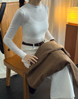 17a37 Basic fitted long-sleeve top in cashmere-cotton