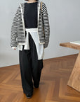 17q26 Basic straight-leg cotton-poly trousers