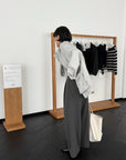 17q26 Basic straight-leg cotton-poly trousers