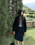 17q26 Basic straight-leg cotton-poly trousers