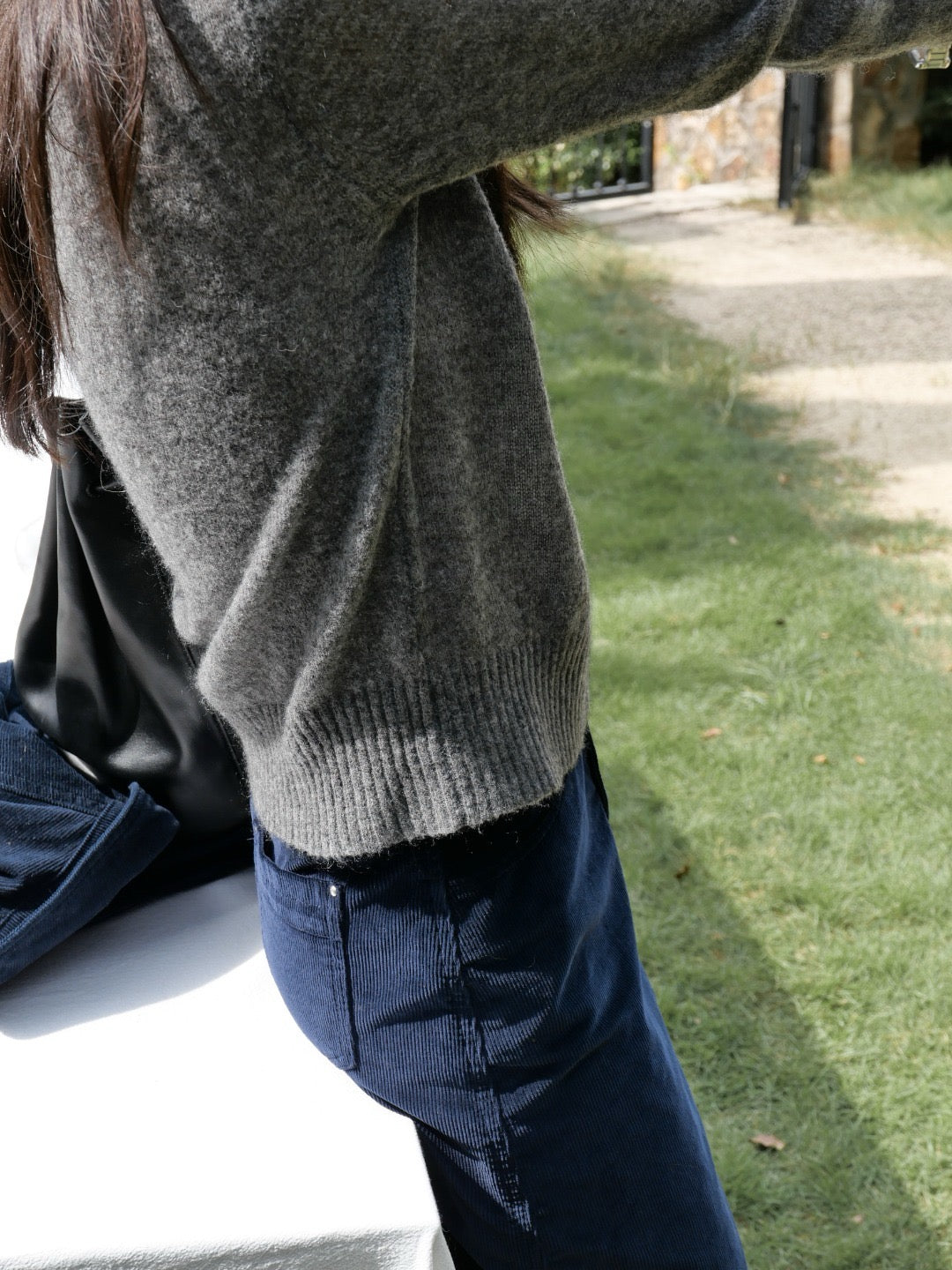 17v2 Corduroy midi skirt
