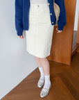 17v2 Corduroy midi skirt