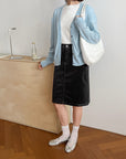 17v2 Corduroy midi skirt