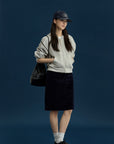 17v2 Corduroy midi skirt