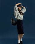 17v2 Corduroy midi skirt