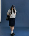 17v2 Corduroy midi skirt