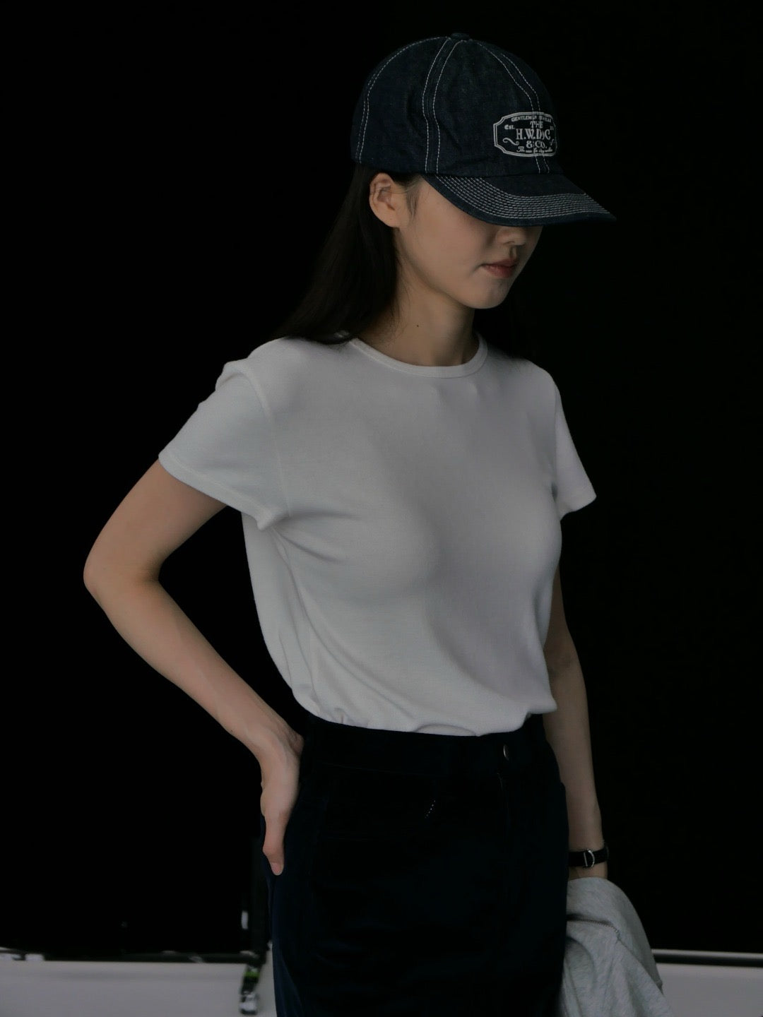 17v2 Corduroy midi skirt