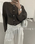 27a35b - LINEN SHIRT CARDIGAN