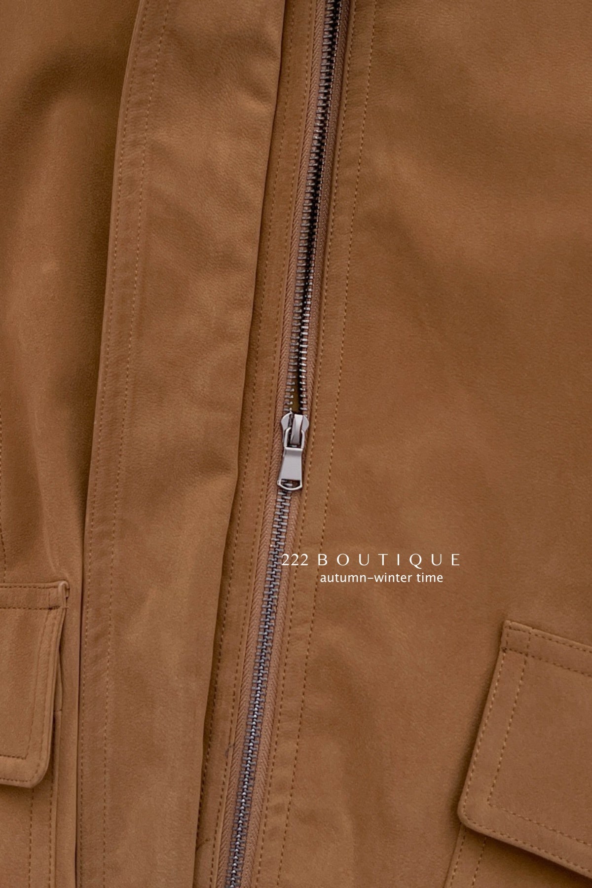 17a39 Mid-length suede jacket